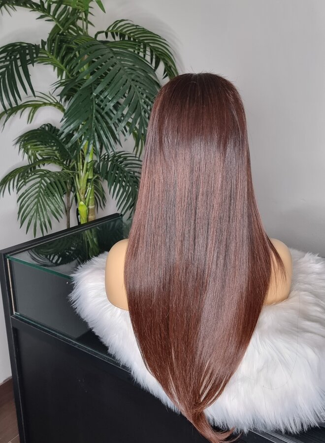 Brown Lily - 5x5 HD Closure Wig Natural Straight 22" - Raw Vietnamese Hair