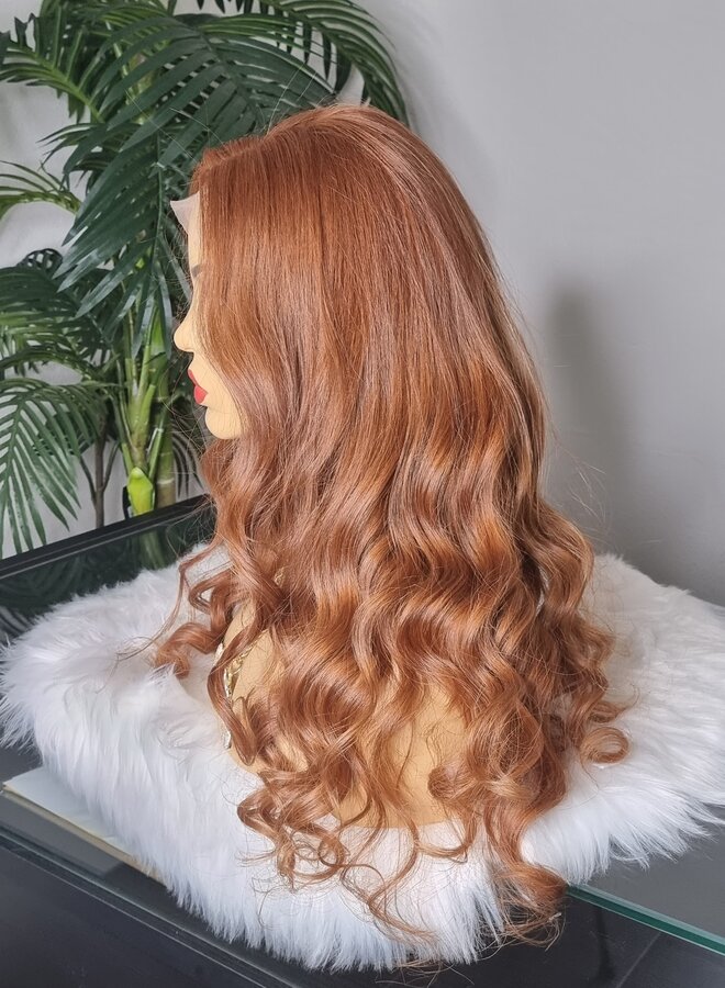 Spicy Ginger - 5x5 Closure Wig Natural Straight 20" - Colored Raw Indian Hair - Cap S