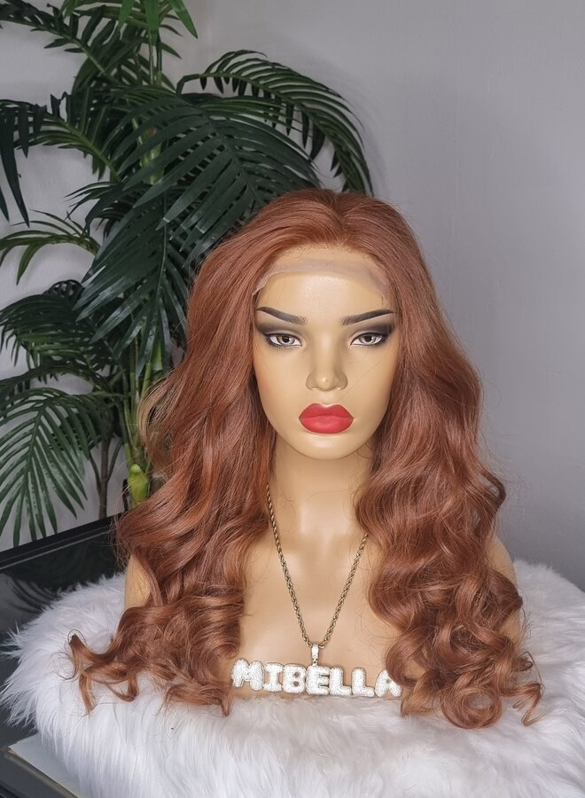 Spicy Ginger - 5x5 Closure Wig Natural Straight 20" - Colored Raw Indian Hair - Cap S