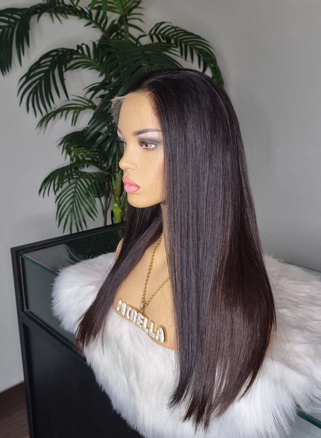 Sweet Rosy - 13x4 HD Frontal Wig Natural Straight 18" - Raw Vietnamese One Donor Hair