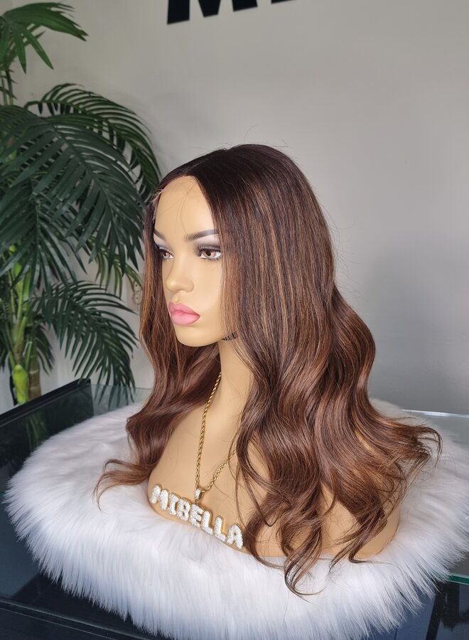 Fierce Brown - 5x5 HD Closure Wig Body Wave 16" - Steamed Raw Vietnamese Hair