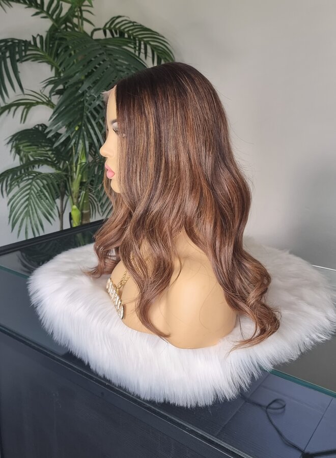 Fierce Brown - 5x5 HD Closure Wig Body Wave 16" - Steamed Raw Vietnamese Hair