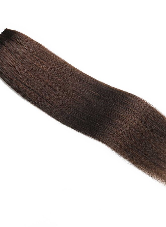 #2 Coffee Brown Straight - Tape In Extensions