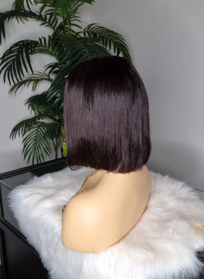 Mai Tai - 2x6 Closure Wig Natural Straight 8" - 100% Human Hair