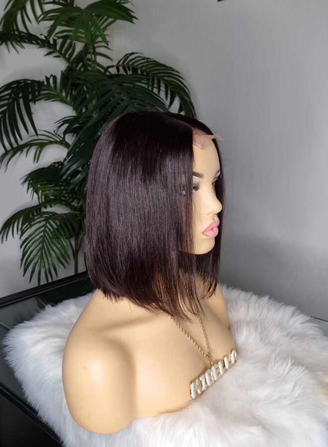 Mai Tai - 2x6 Closure Wig Natural Straight 8" - 100% Human Hair