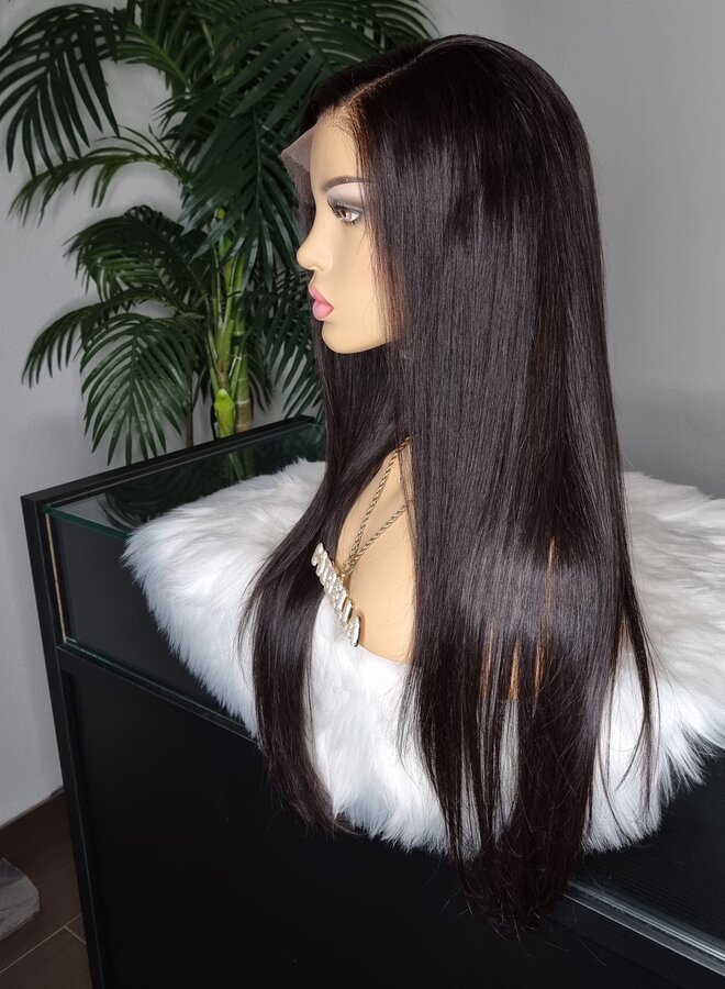 Sandy Grey - 13x4 HD Frontal Wig Natural Straight 24" - Remy Vietnamese Hair - Cap M