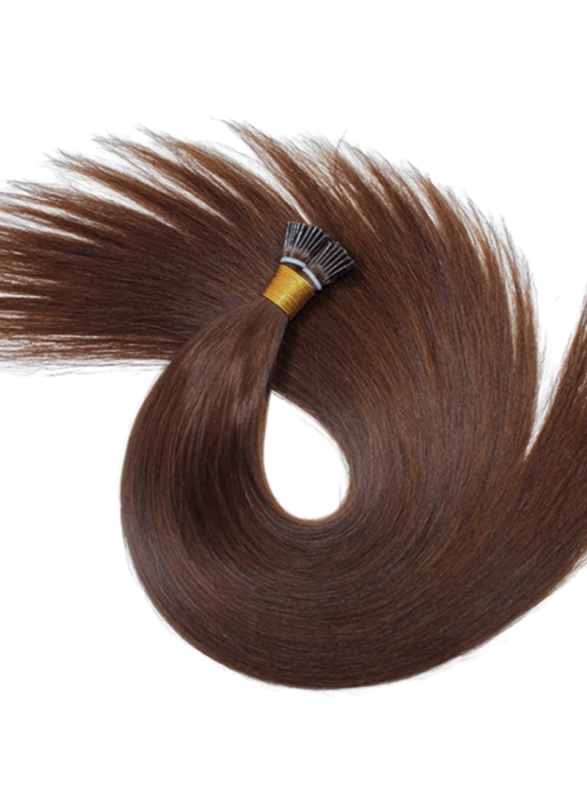 #4 Choco Brown Straight - I Tip Extensions