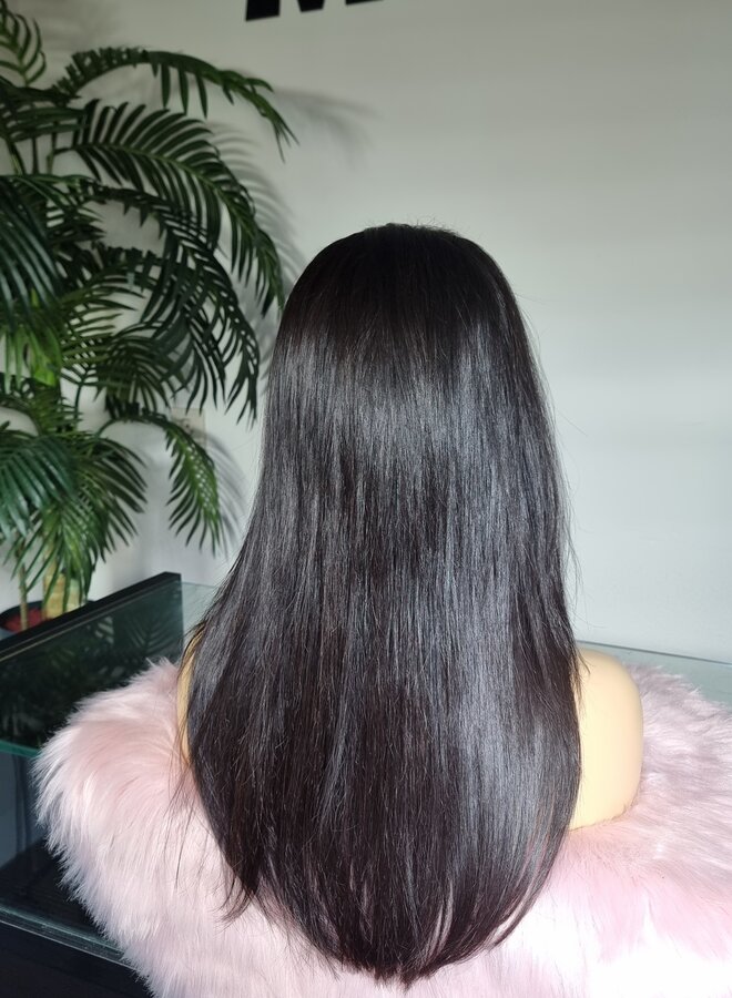 Cacao Dream - 7x7 Closure Wig Natural Straight 16" - Remy Vietnamese Hair - Cap M