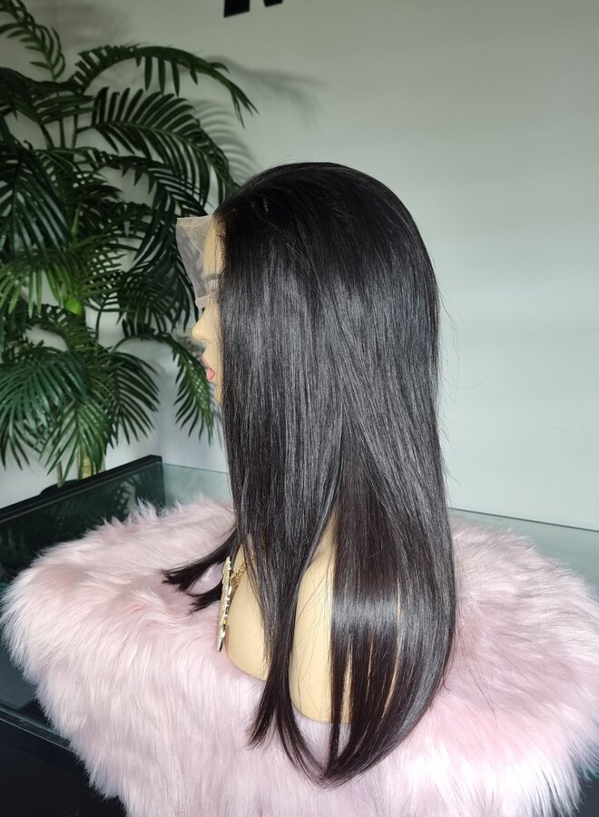 Cacao Dream - 7x7 Closure Wig Natural Straight 16" - Remy Vietnamese Hair - Cap M