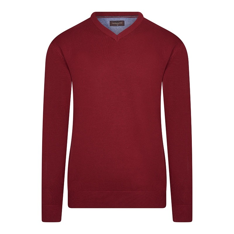 Cappuccino Italia - Heren Sweaters Pullover Red - Rood - Maat M