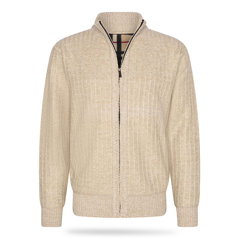 Cappuccino Italia - Heren Sweaters Bounded Jacket Beige - Beige - Maat S