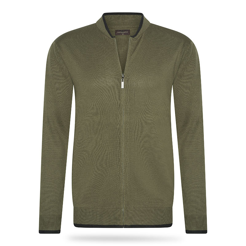 Full Zip Cardigan - Legergroen