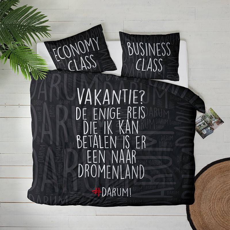Dekbedovertrekken #DARUM! - 2-persoons (200 x 200/220 cm) Tekst: Reis naar Dromenland | Koopjedeal.nl - Altijd de beste deal
