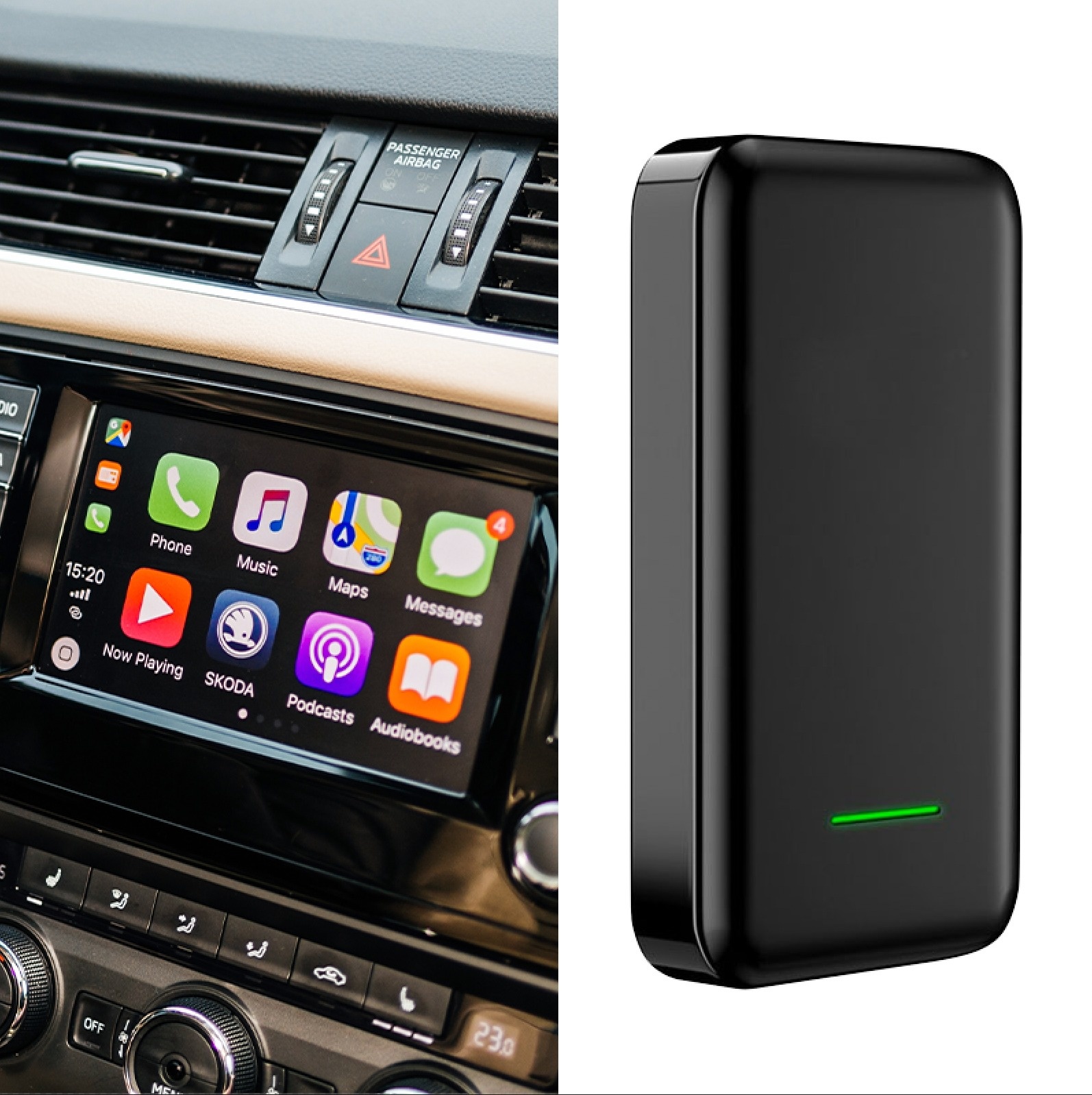 USB C - A  -Car Dongle Pro | Draadloze ontvanger voor Apple CarPlay