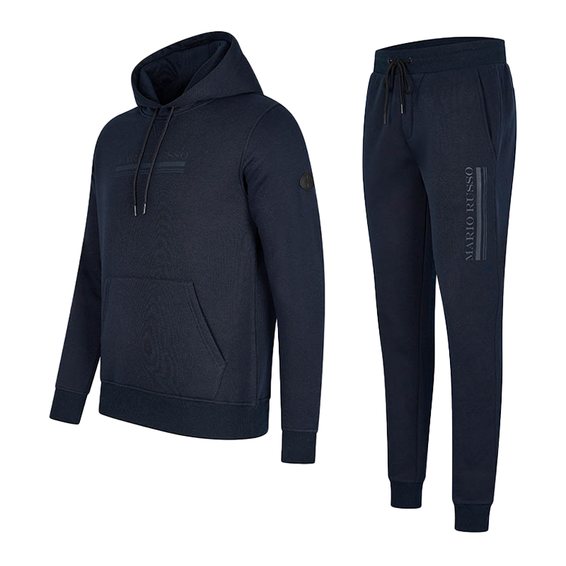 Mario Russo - Heren Sport set Tracksuit Anselm - Zwart - Maat XXL