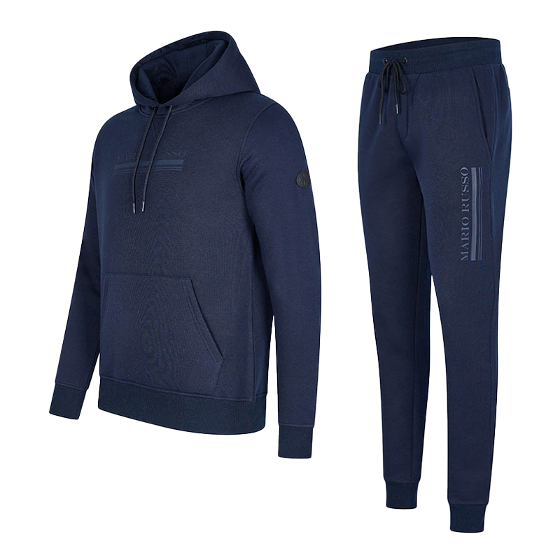 Mario Russo - Heren Sport set Tracksuit Anselm - Blauw - Maat M