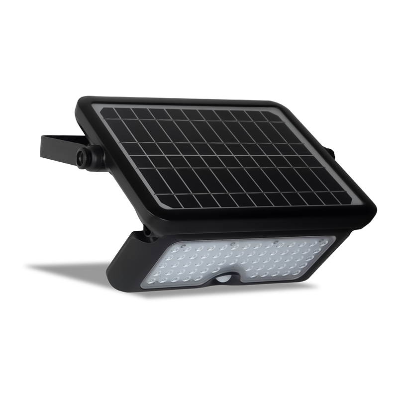 FlinQ Solar LED Floodlight 10W - Schijnwerper op zonne-energie - Buitenlamp - IP65 - Fel licht met bewegingssensor