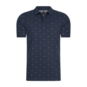 Modieuze Katoenen Polo's met Print - Navy