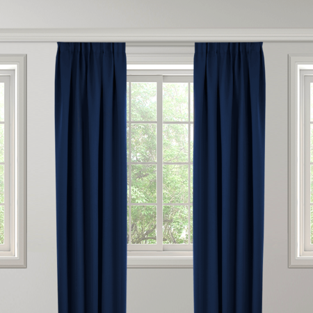 Verduisterende & Isolerende Gordijnen 150 of 300 cm - Haken  - Navy