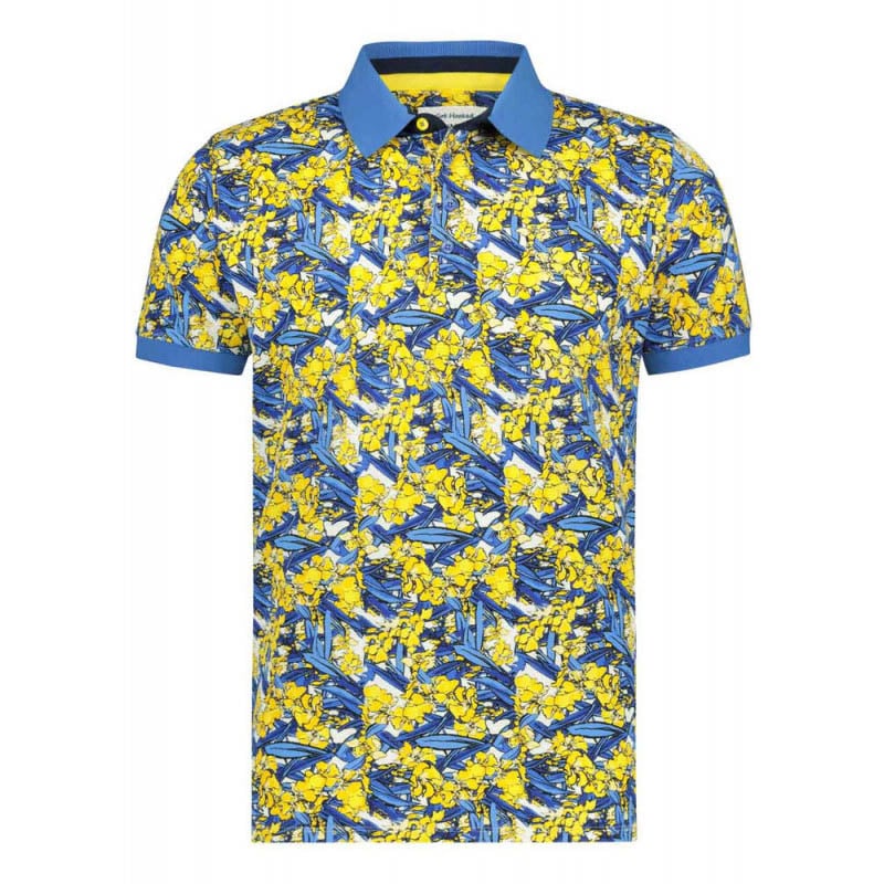 A fish named Fred- Polo all over oleander yellow - 2XL-EU