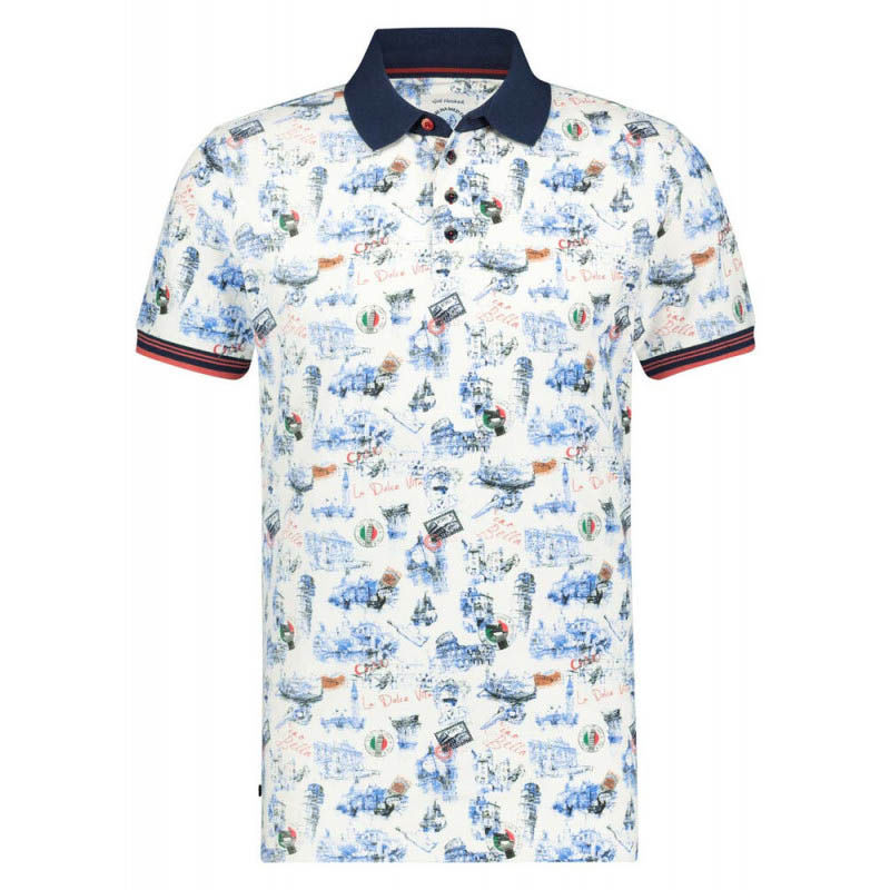 A fish named Fred- Polo Italy map off-white - 4XL-EU