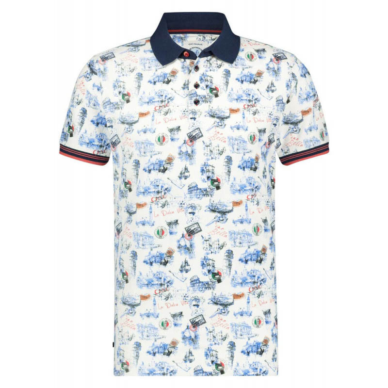 A fish named Fred- Polo Italy map off-white - XS-EU