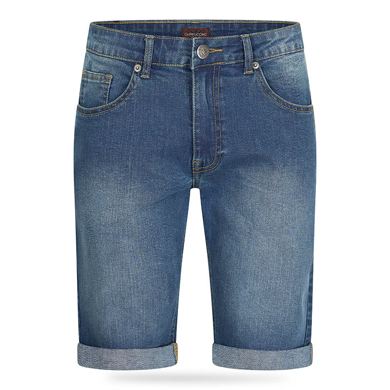 Cappuccino Italia - Heren Shorts Denim Short Dark Wash - Blauw - Maat XL