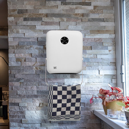 2-in-1 Wandkachel met Handdoekenrek