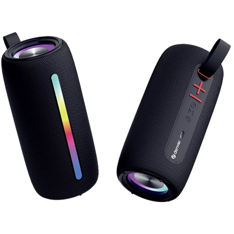 Denver Bluetooth Speaker Draadloos - Lichteffecten - Muziek Box - AUX - TWS Pairing - BTL360 - Zwart