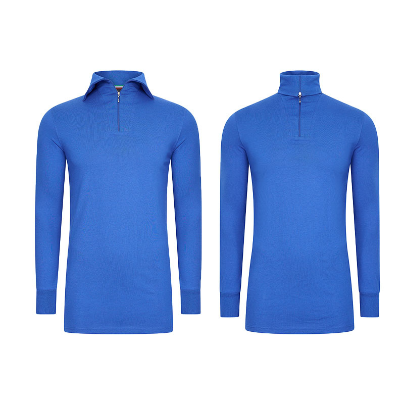 Zip Pullover - Extra Lang - Blauw