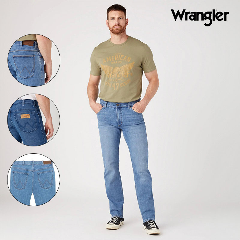 Wrangler Jeans Regular Authentic Grey Grijs - Maat W33 X L34