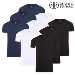 3-PACK Mario Russo T-Shirts - Met Ronde of V-Hals