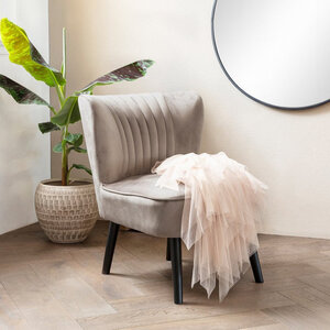 TWEEDE KANS - Luxe Fluwelen Fauteuil - Creme