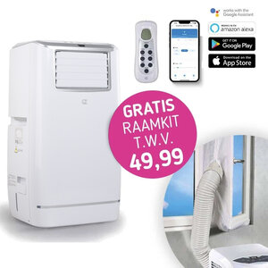 Slimme Mobiele Airco 13.000 BTU - Inclusief GRATIS Raamkit