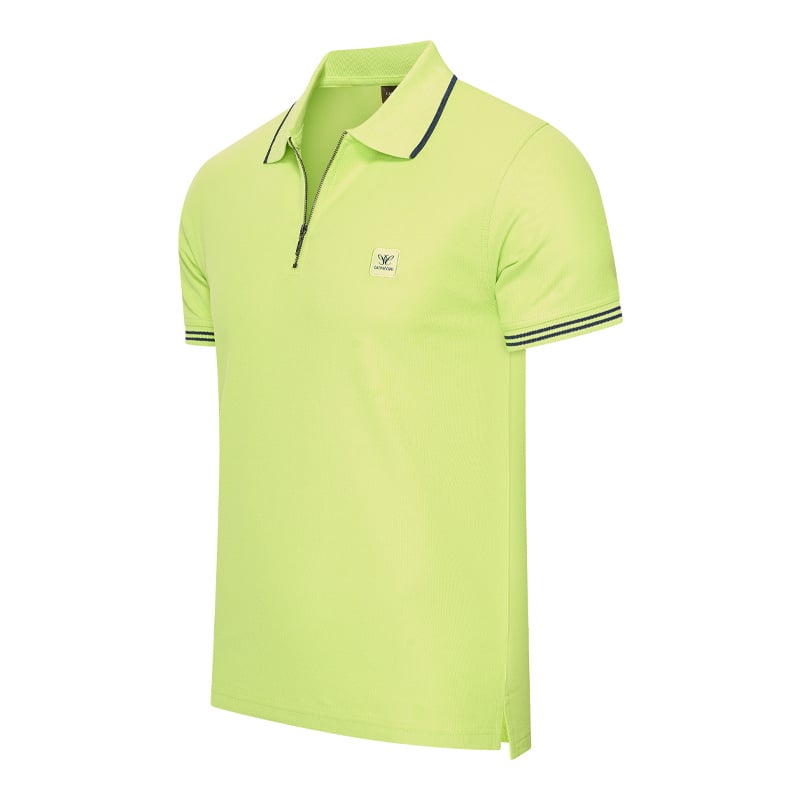 Modieuze Polo met Zip Rits - Lime,