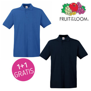 1+1 GRATIS - Premium Polo's van Fruit of the Loom