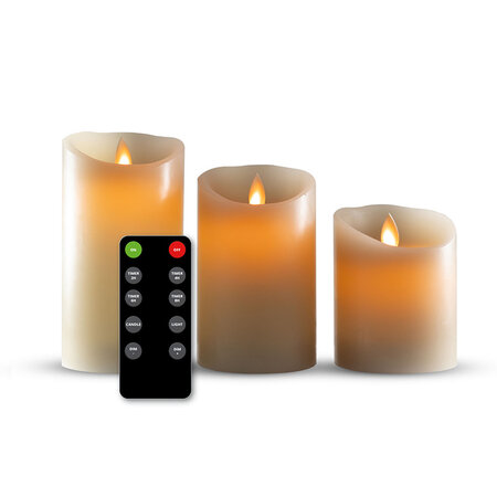 3-PACK Oplaadbare Kaarsen