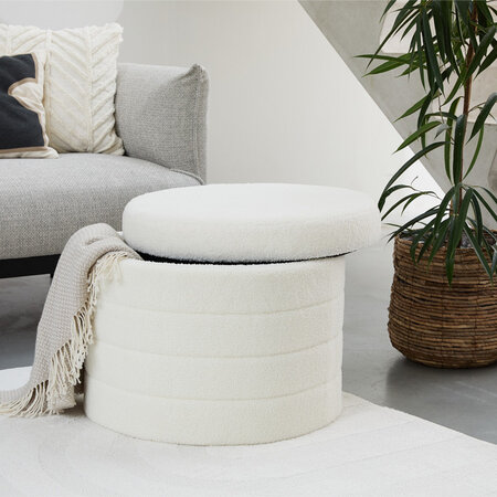 TWEEDE KANS - Opbergpoef Teddy - Rond