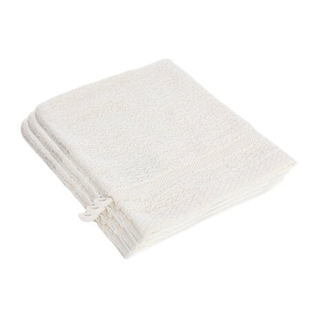 Set van 3 Washandjes - Creme