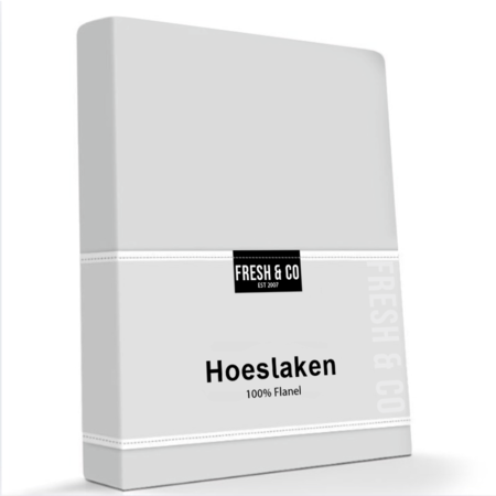 Hoeslaken Katoen Flanel - Wit