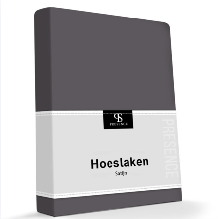 Hoeslaken Satijn - Antraciet
