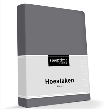 Hoeslaken Velvet - Antraciet 