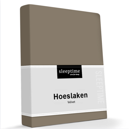 Hoeslaken Velvet -  Taupe