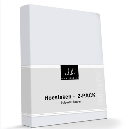 Hoeslaken Luna Stretch - Wit - 2-PACK