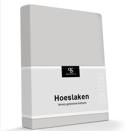 Hoeslaken Katoen Dubbel Jersey - Lichtgrijs