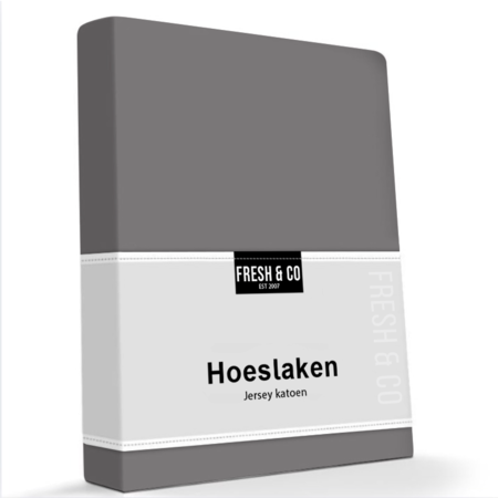 Hoeslaken Katoen Stretch - Donkergrijs