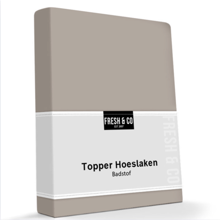 Hoeslaken Luxe Badstof - Topper - Taupe