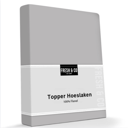 Hoeslaken Luxe Badstof - Topper -  Lichtgrijs 