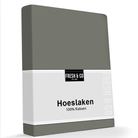 Hoeslaken Katoen - Truffel