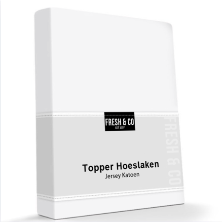 Hoeslaken Katoen Stretch - Topper - Wit